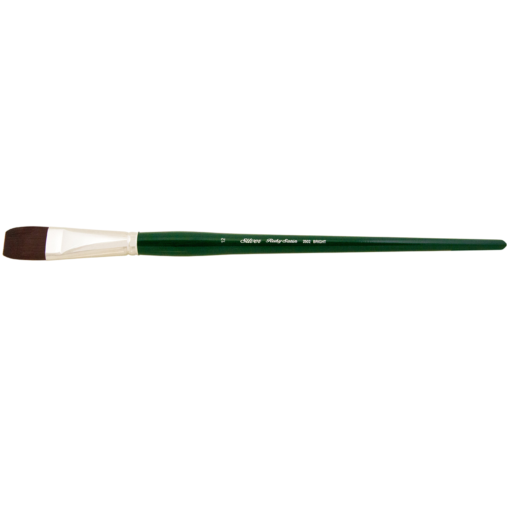Ruby Satin® Bright Paintbrush | Long Handle | 2502 - Size 12