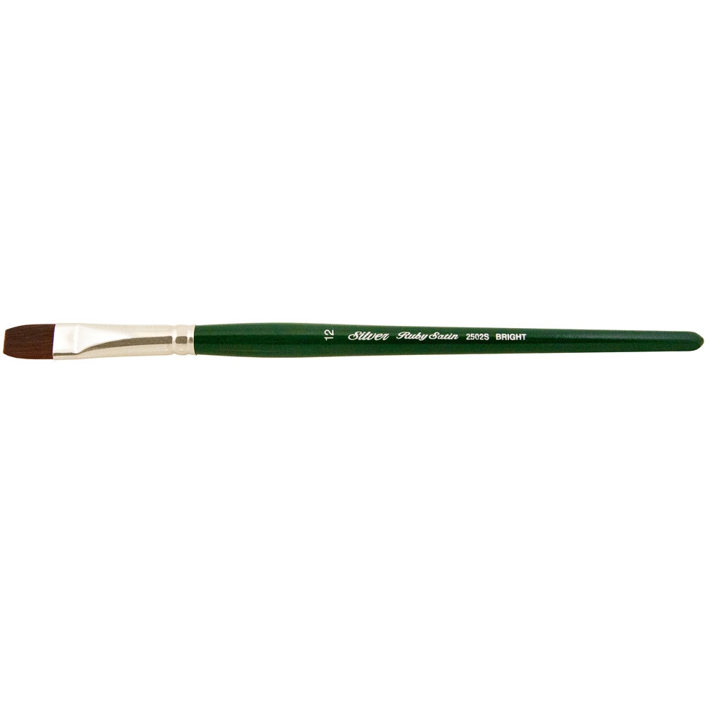 Ruby Satin® Bright Paintbrush | Short Handle | 2502S - Size 12