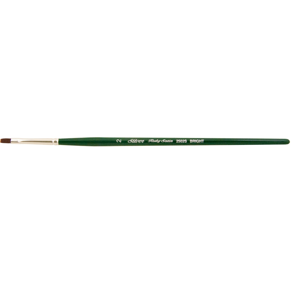 Ruby Satin® Bright Paintbrush | Short Handle | 2502S - Size 2