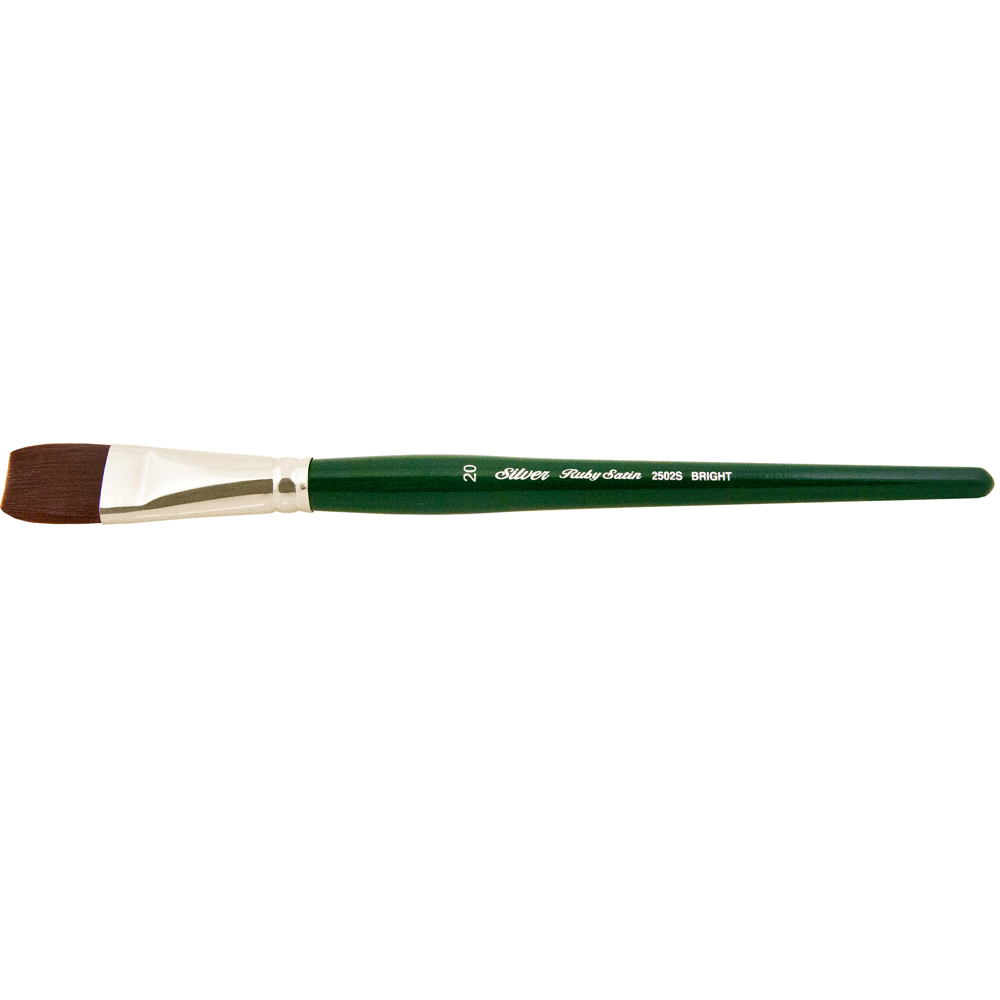Ruby Satin® Bright Paintbrush | Short Handle | 2502S - Size 20