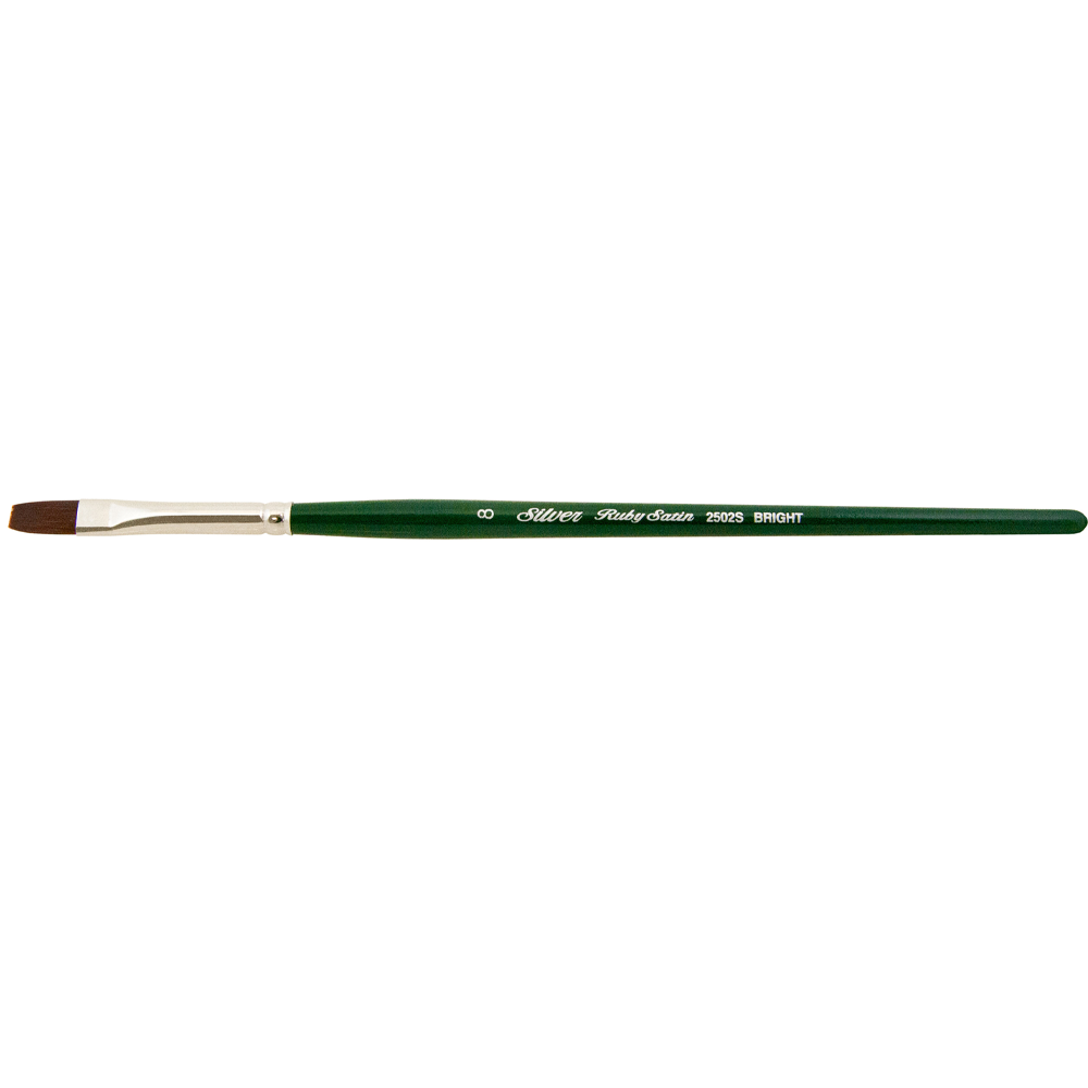 Ruby Satin® Bright Paintbrush | Short Handle | 2502S - Size 8