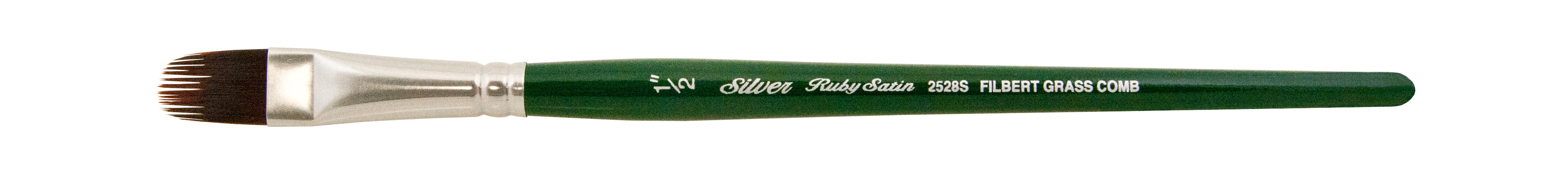 Ruby Satin® Filbert Comb Paintbrush | Short Handle | 2528S - Size 1/2 Inch