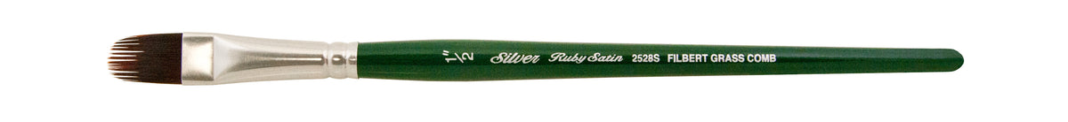 Ruby Satin® Filbert Comb Paintbrush | Short Handle | 2528S - Size 1/2 Inch
