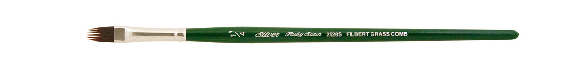 Ruby Satin® Filbert Comb Paintbrush | Short Handle | 2528S - Size 1/4 Inch