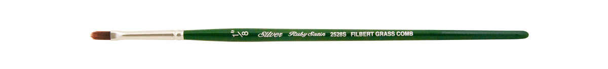 Ruby Satin® Filbert Comb Paintbrush | Short Handle | 2528S - Size 1/8 Inch