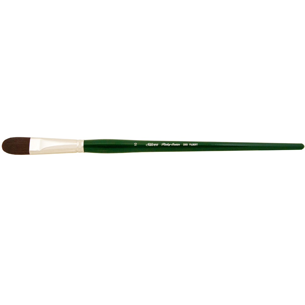 Ruby Satin® Filbert Paintbrush | Long Handle | 2503 - Size 10