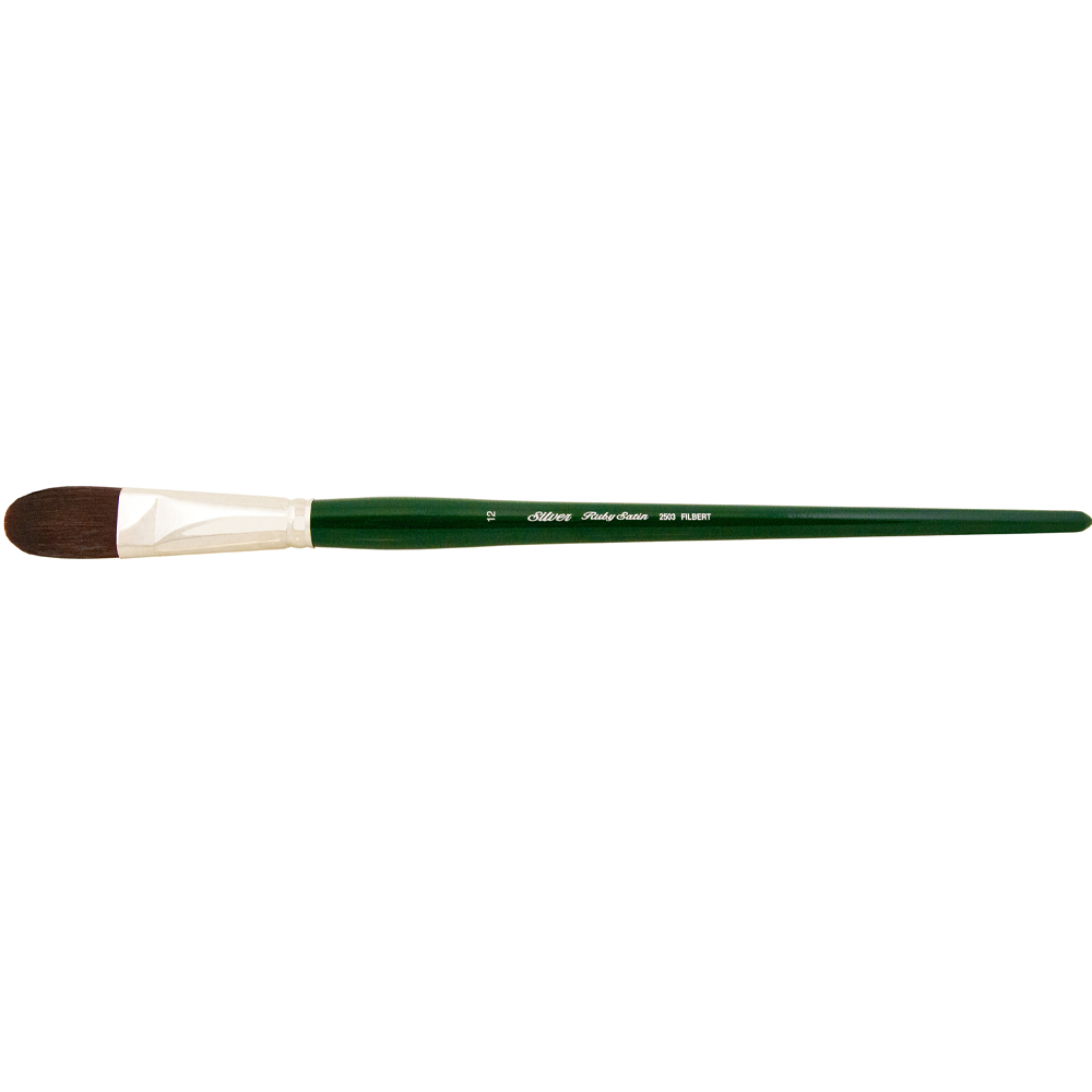Ruby Satin® Filbert Paintbrush | Long Handle | 2503 - Size 12