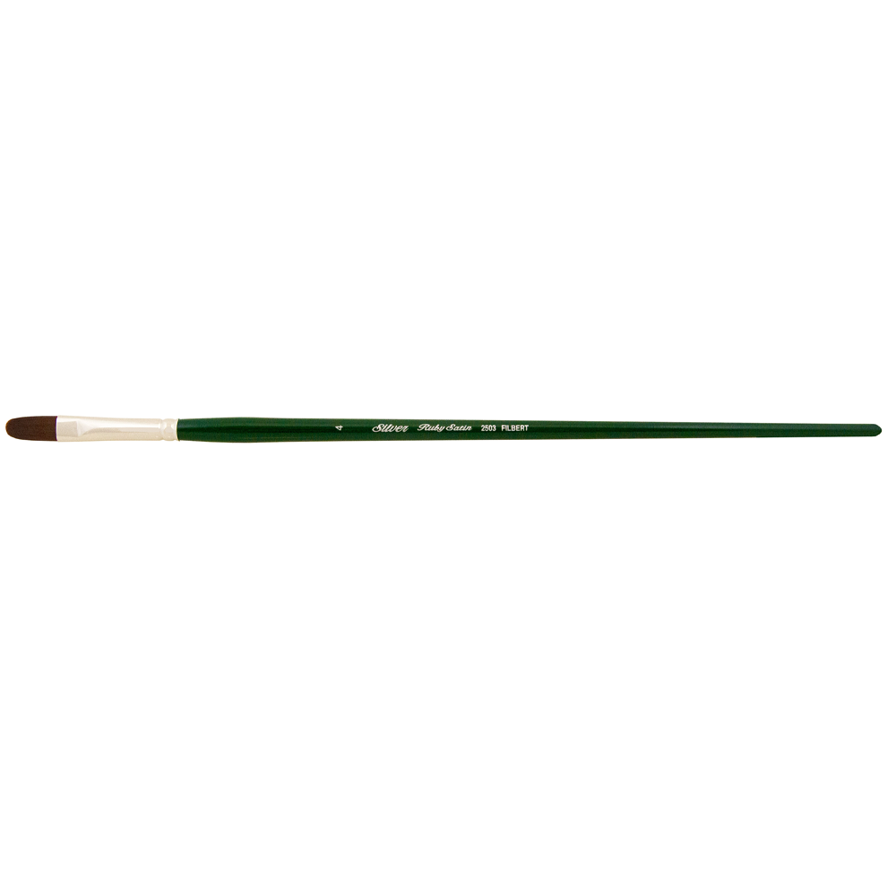 Ruby Satin® Filbert Paintbrush | Long Handle | 2503 - Size 4