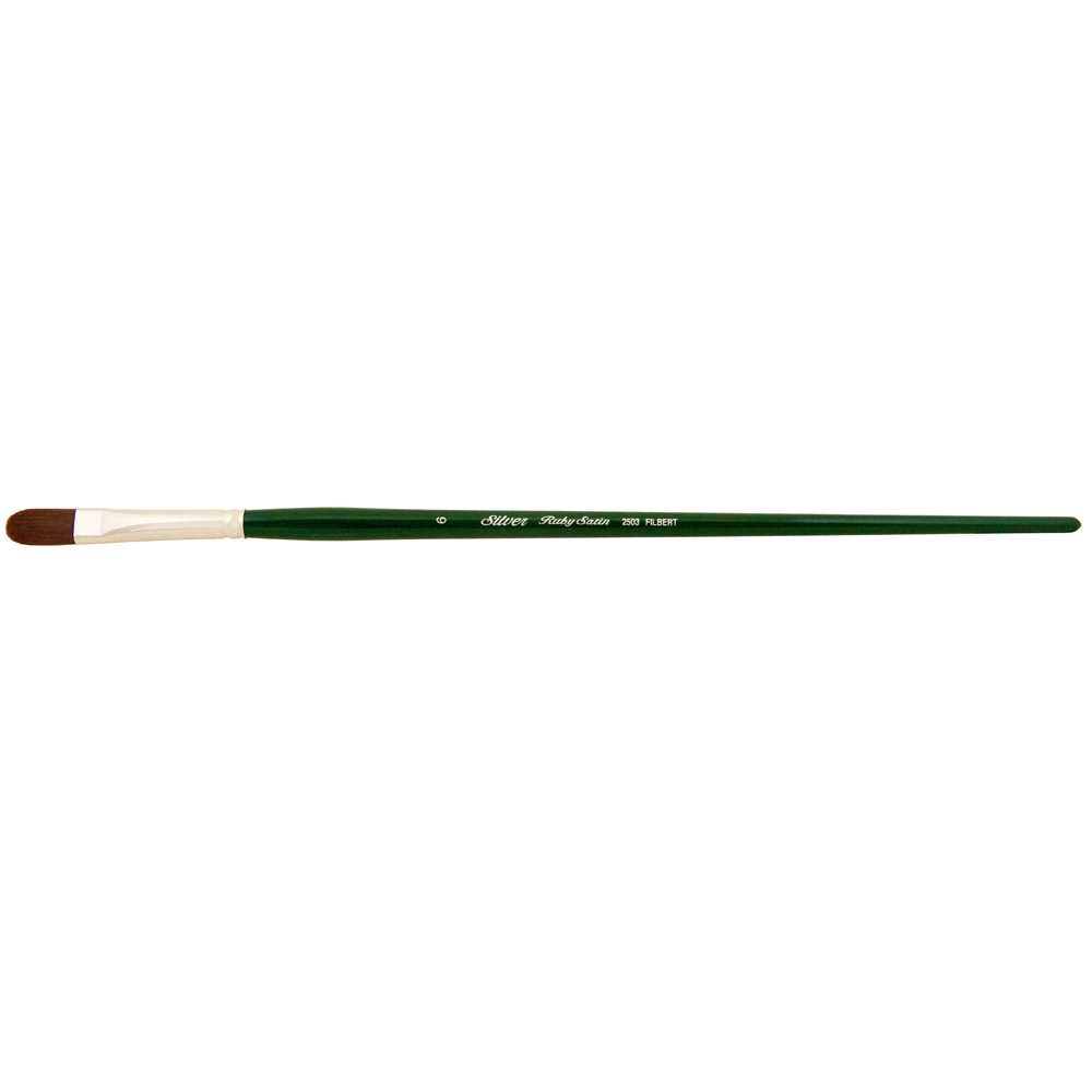 Ruby Satin® Filbert Paintbrush | Long Handle | 2503 - Size 6