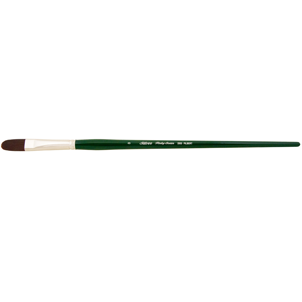 Ruby Satin® Filbert Paintbrush | Long Handle | 2503 - Size 8