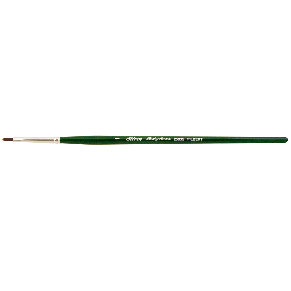 Ruby Satin® Filbert Paintbrush | Short Handle | 2503S - Size 1