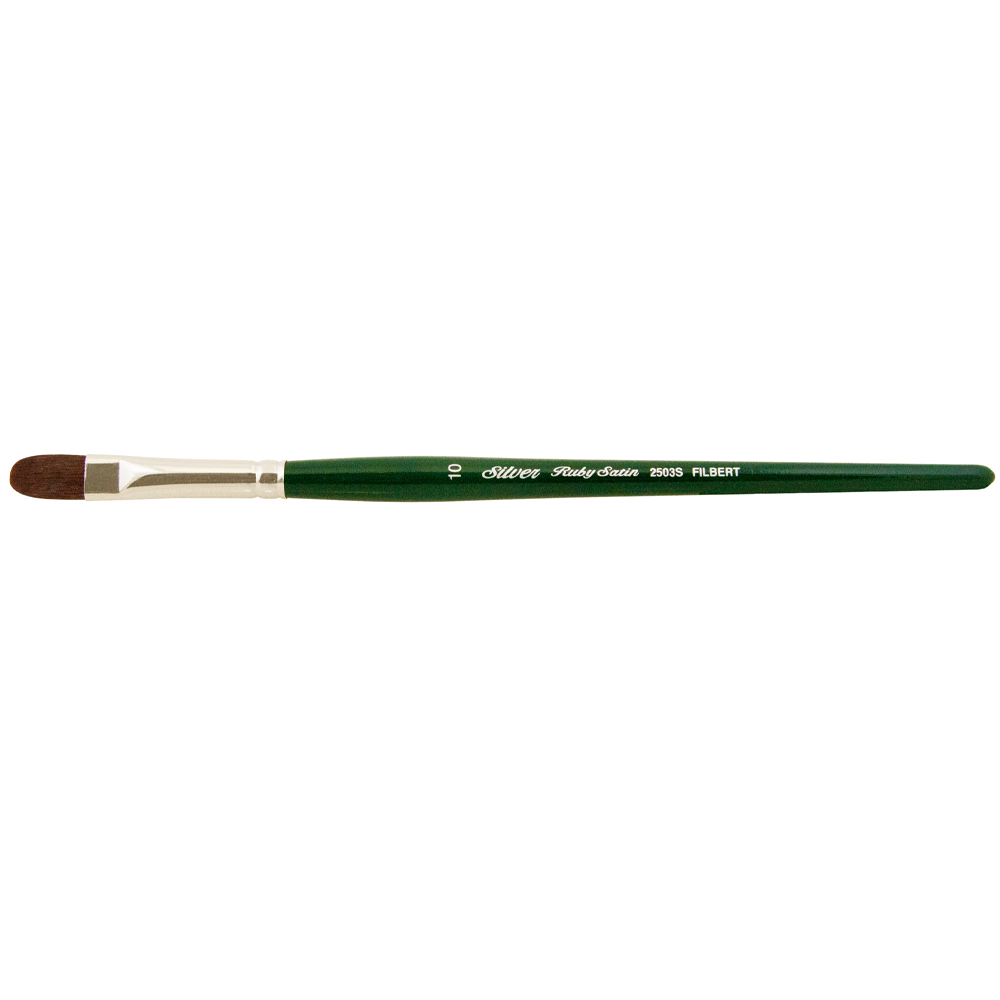 Ruby Satin® Filbert Paintbrush | Short Handle | 2503S - Size 10