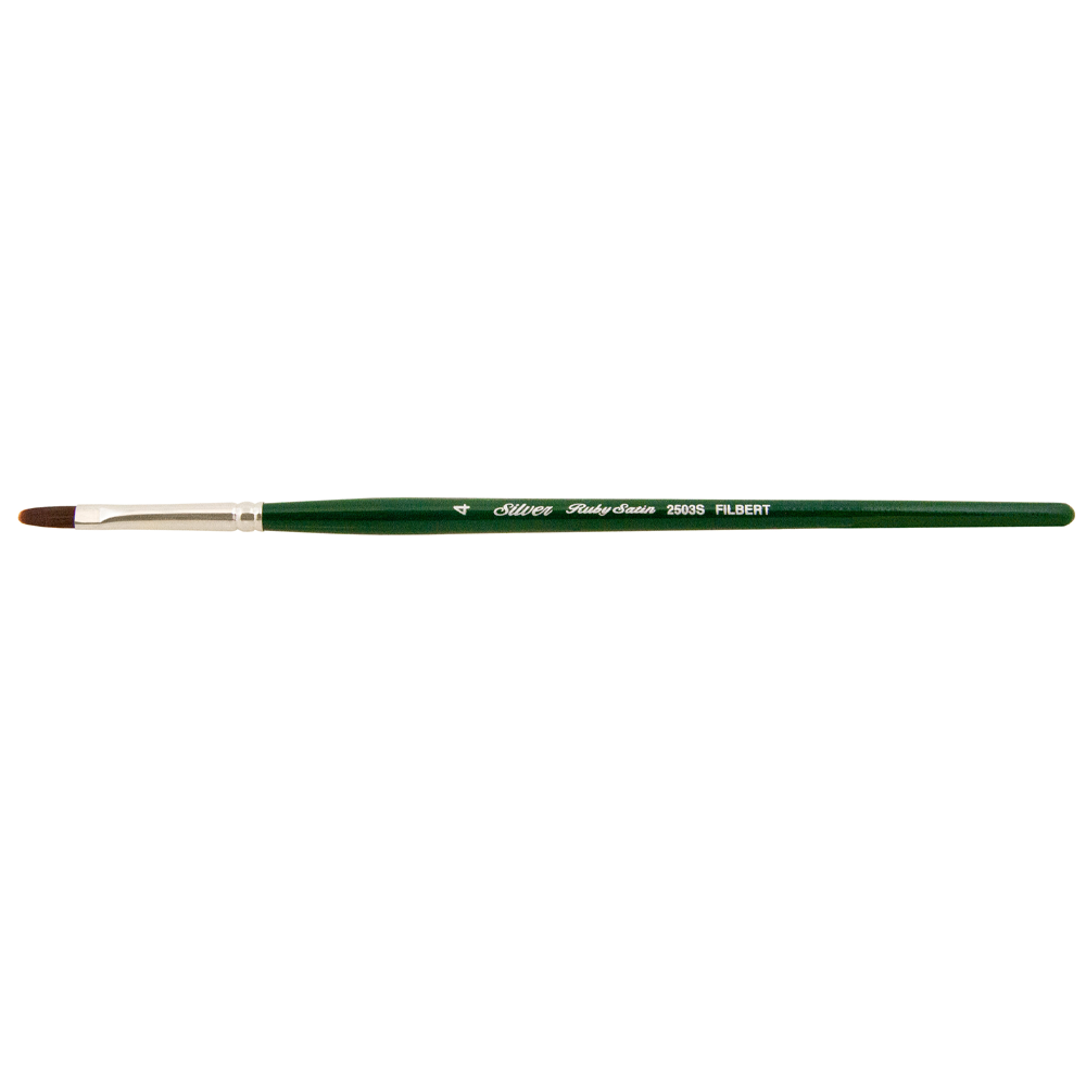 Ruby Satin® Filbert Paintbrush | Short Handle | 2503S - Size 4