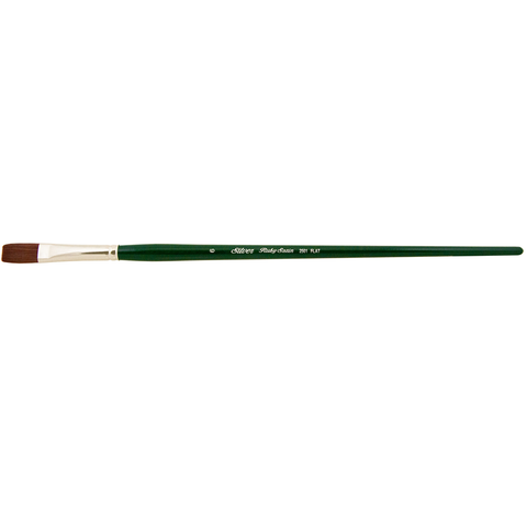 Ruby Satin® Flat Paintbrush | Long Handle | 2501 - Size 6