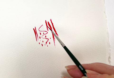 Ruby Satin® Monogram Liner Paintbrush | Short Handle | 2522S