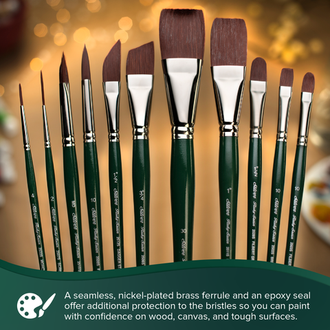 Ruby Satin® Pointed Triangle Paintbrush | Short Handle | 2515S
