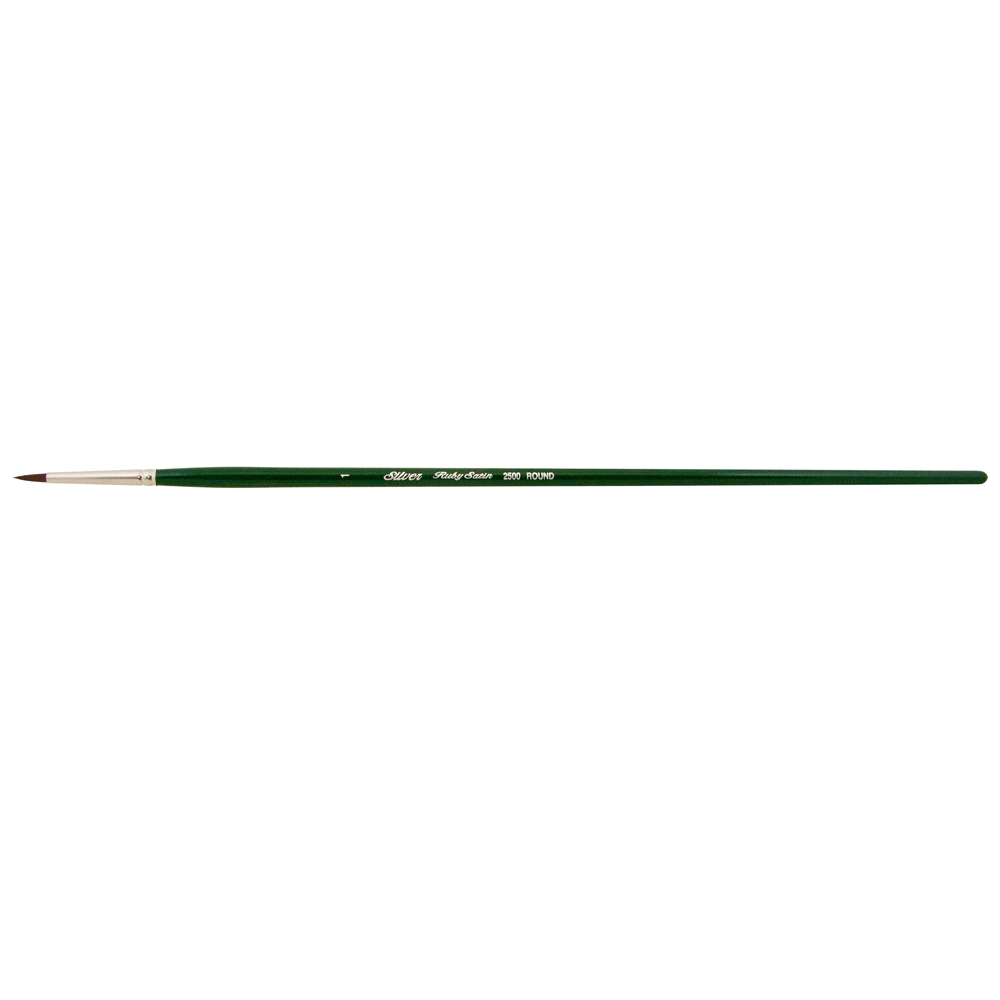 Ruby Satin® Round Paintbrush | Long Handle | 2500 - Size 1