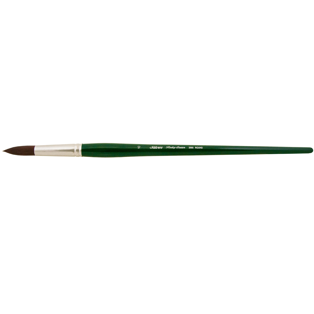 Ruby Satin® Round Paintbrush | Long Handle | 2500 - Size 10