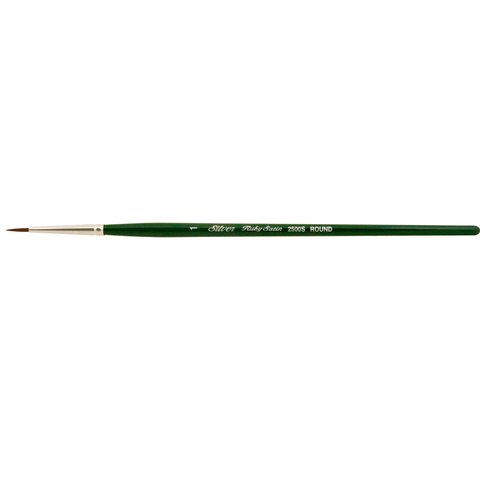 Ruby Satin® Round Paintbrush | Short Handle | 2500S - Size 1
