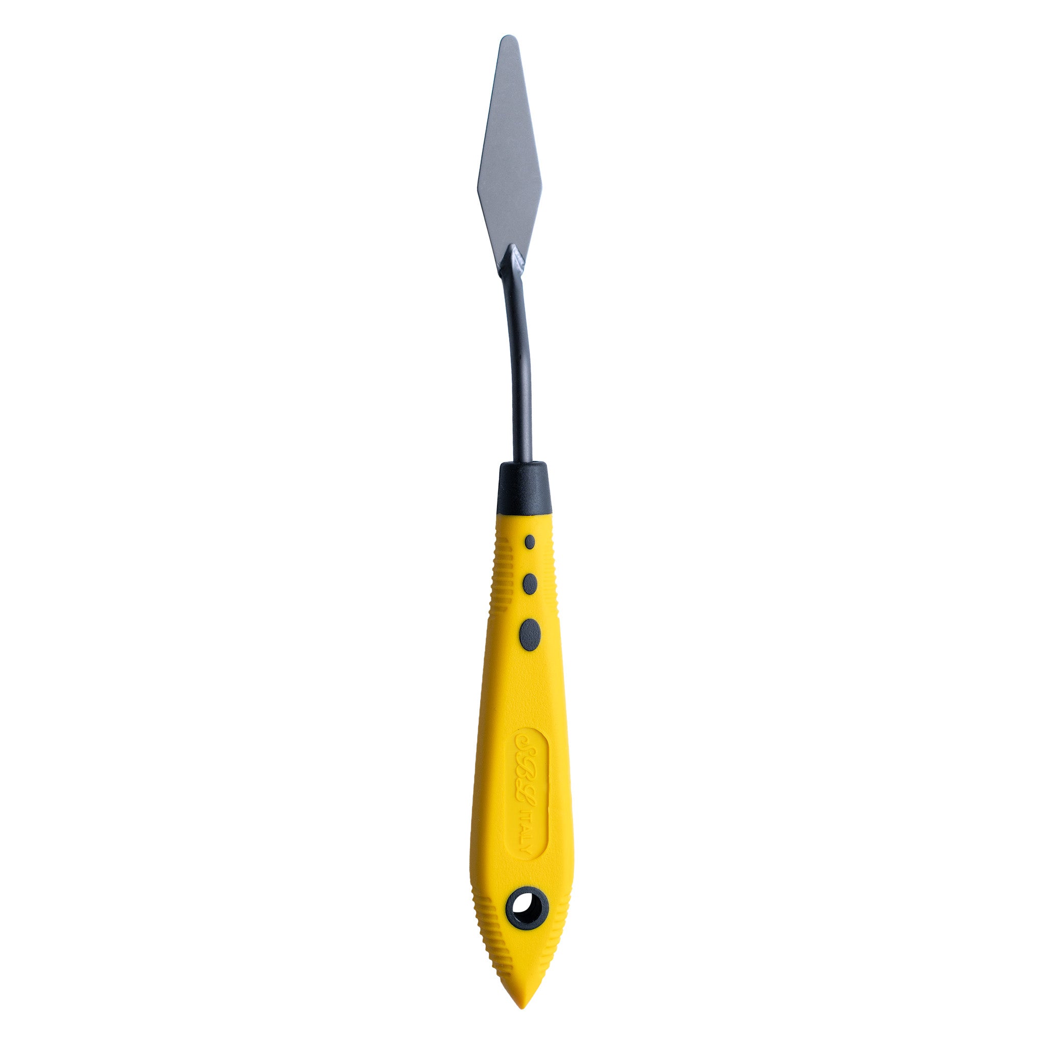 SBL #B44 Matte Black Palette Painting Knife - The Control Edge-Blade | Yellow Handle | 9444