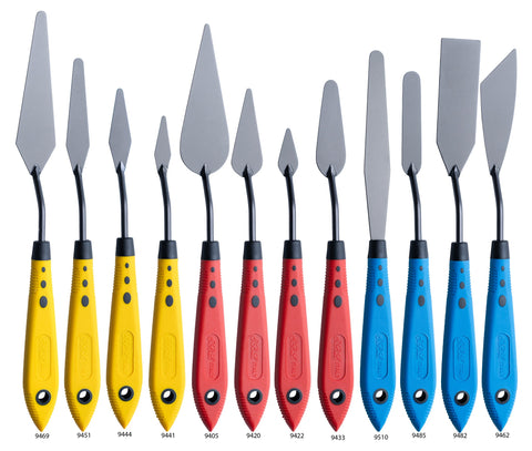 SBL #B62 Matte Black Palette Painting Knife - The Flow Builder-Blade | Blue Handle | 9462