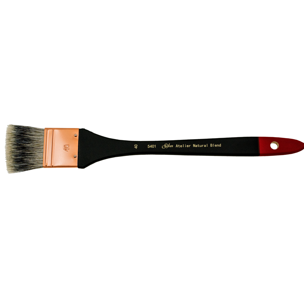 Silver Atelier™ Flat Mottler Paintbrush | Extra Long Handle | 5401 - Size 40