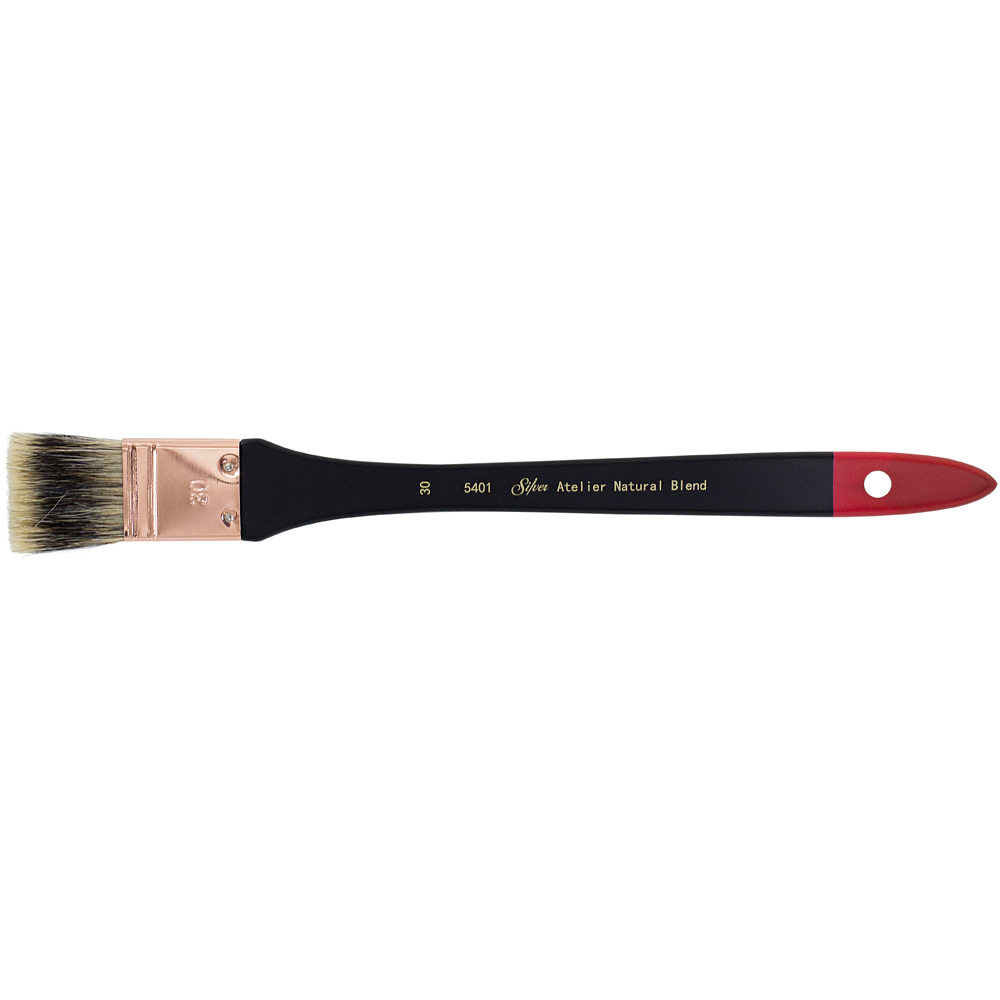 Silver Atelier™ Flat Mottler Paintbrush | Extra Long Handle | 5401 - Size 30