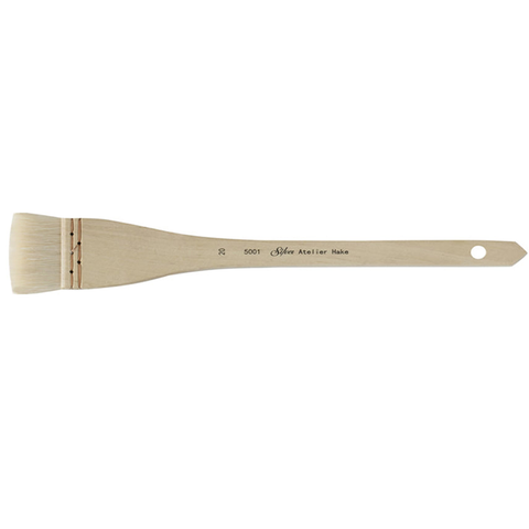 Silver Atelier™ Hake Flat Paintbrush | Long Handle | 5001 - Size 20
