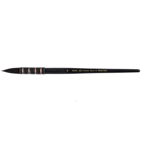 Silver Atelier™ Squirrel Blend Quill Paintbrush | Short Handle | 5025S - Size 40