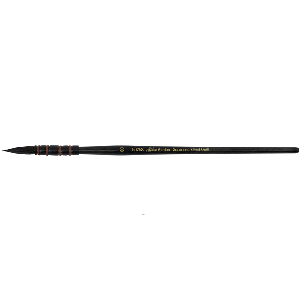 Silver Atelier™ Squirrel Blend Quill Paintbrush | Short Handle | 5025S - Size ’00