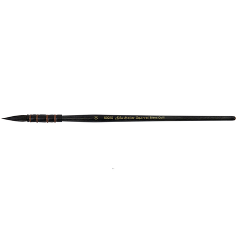 Silver Atelier™ Squirrel Blend Quill Paintbrush | Short Handle | 5025S - Size ’00