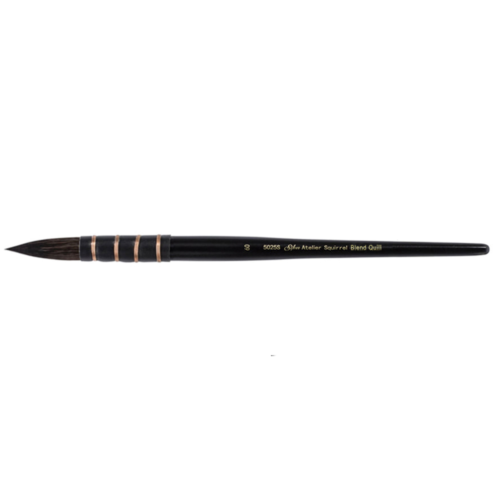 Silver Atelier™ Squirrel Blend Quill Paintbrush | Short Handle | 5025S - Size 60