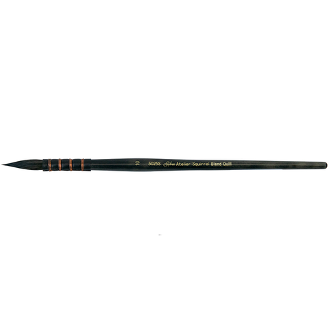 Silver Atelier™ Squirrel Blend Quill Paintbrush | Short Handle | 5025S - Size 10