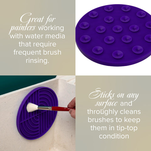 Silver Essentials | Brush Cleaning Mat - Circular • 1 Pk | 9011 - Purple