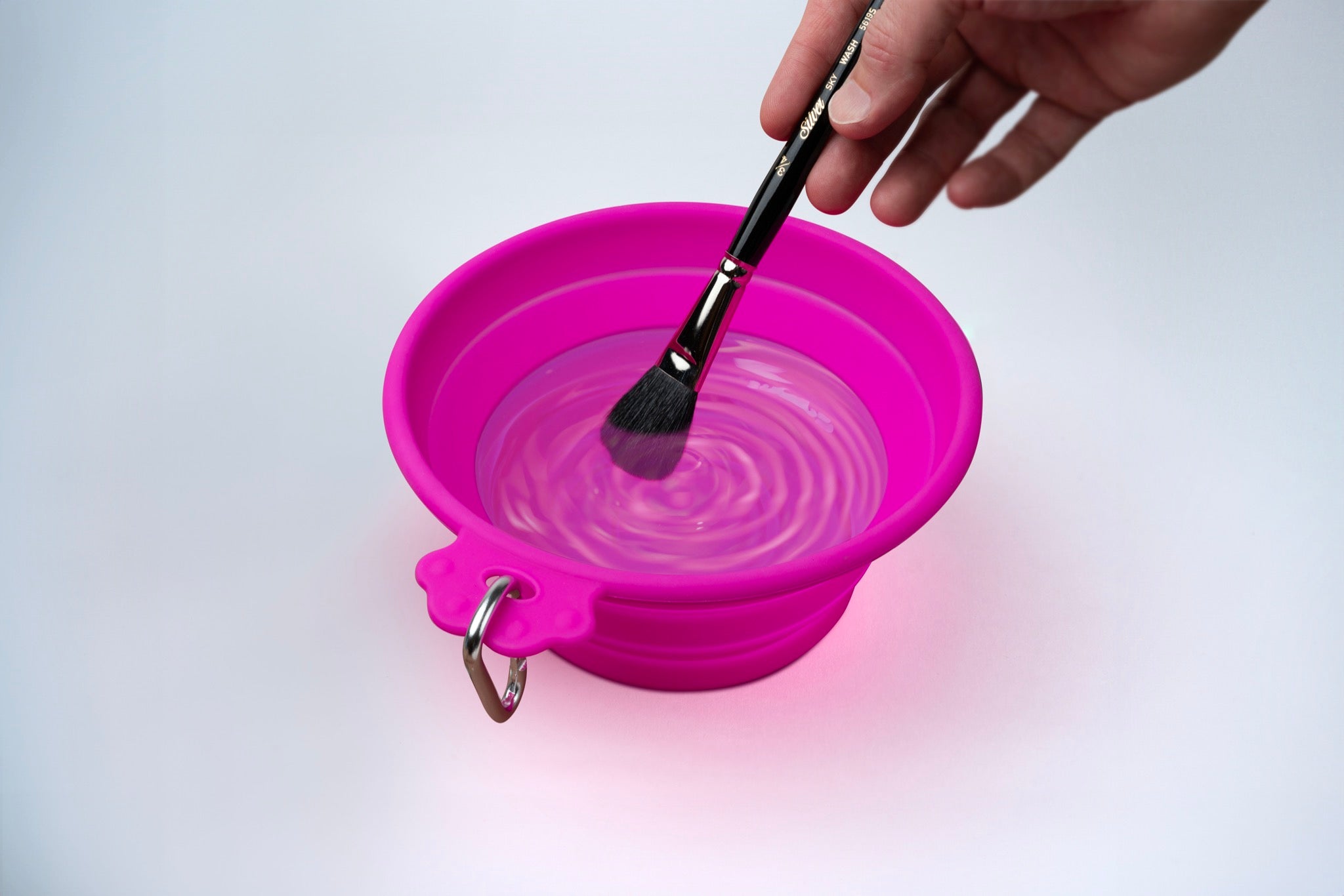 Silver Essentials Round Collapsible Silicone Water Bowl - Magenta | 1200ml | 9003 - Size 1200ml / Magenta