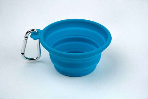Silver Essentials Round Collapsible Silicone Water Bowl - Teal | 250ml | 9000 - Size 250ml / Teal