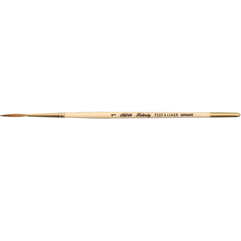 Silver Kolinsky® Liner Paintbrush | Short Handle | 7207S - Size 1