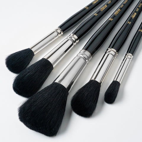 Silver Mop™ 5pc Black Round Mop Set | Short Handle | MP-5664S - Short Handle Black Mops