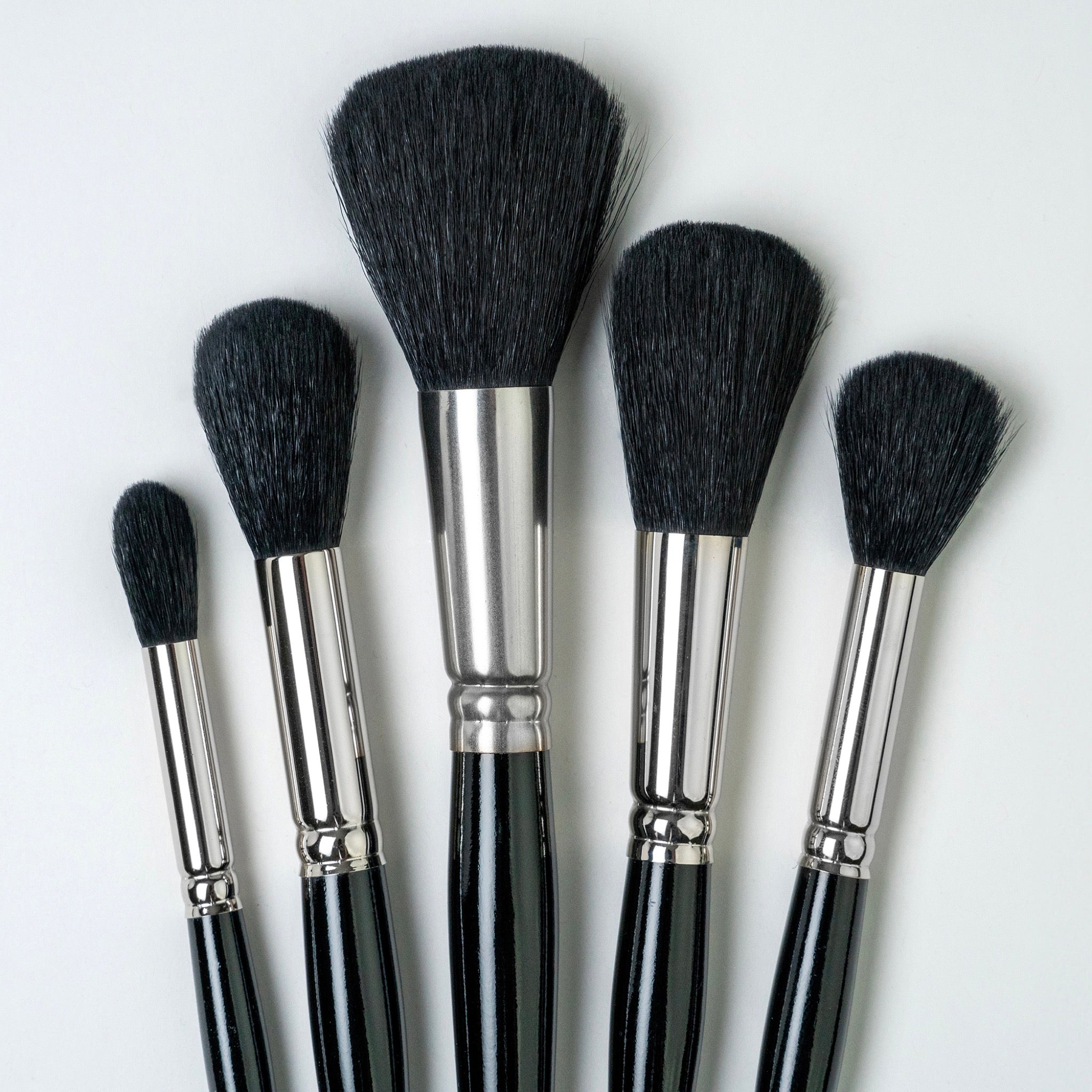 Silver Mop™ 5pc Black Round Mop Set | Short Handle | MP-5664S - Short Handle Black Mops