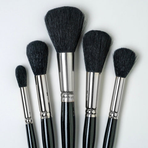 Silver Mop™ 5pc Black Round Mop Set | Short Handle | MP-5664S - Short Handle Black Mops