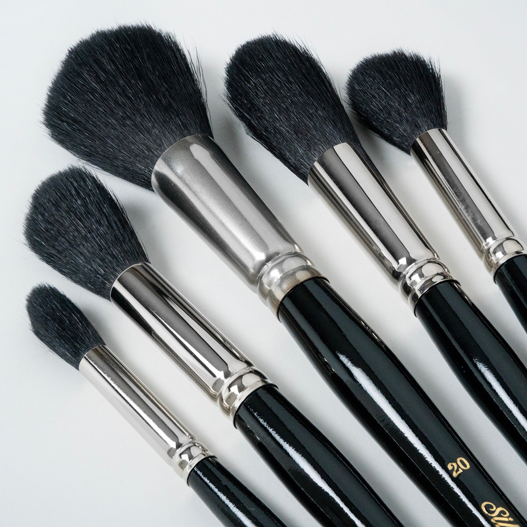 Silver Mop™ 5pc Black Round Mop Set | Short Handle | MP-5664S - Short Handle Black Mops