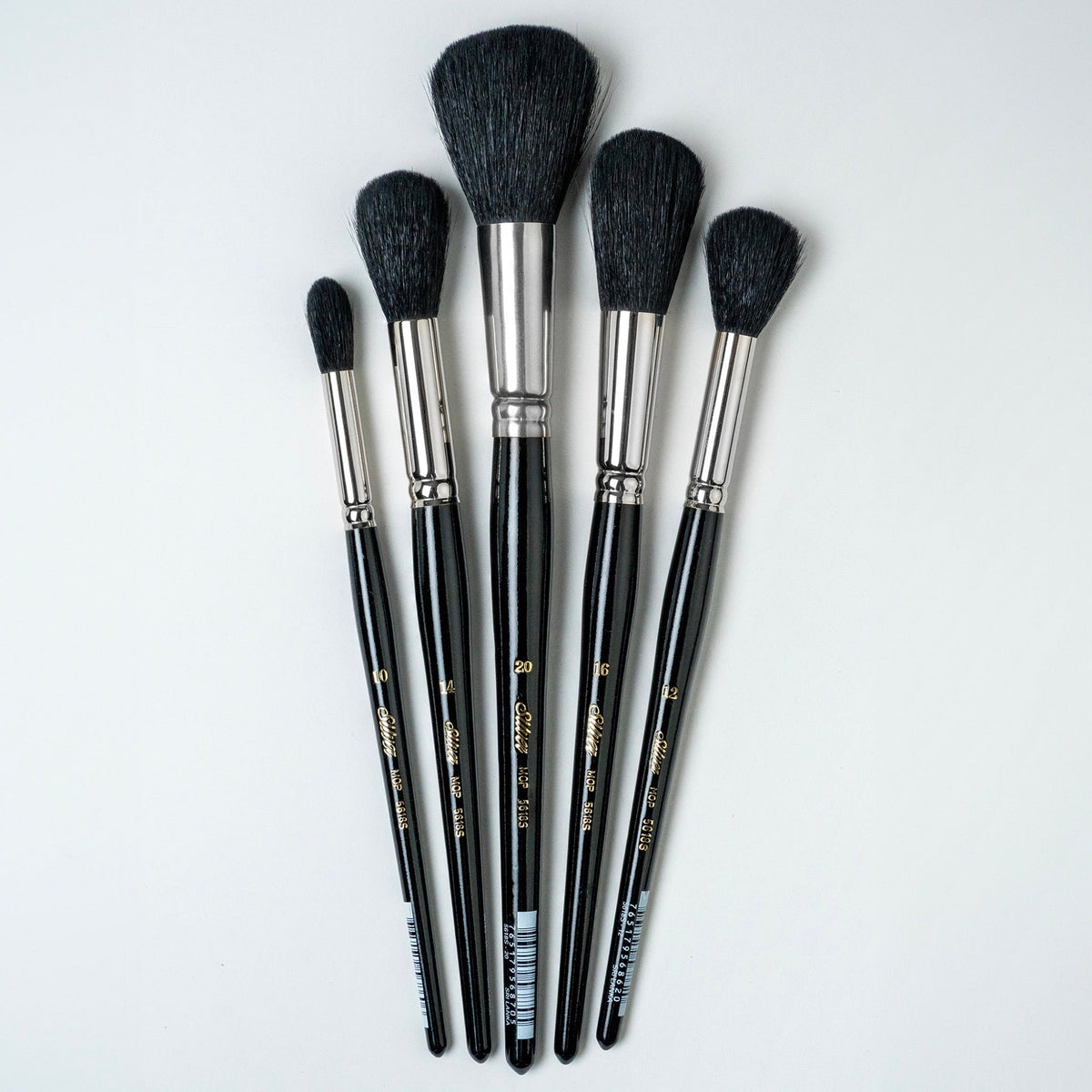Silver Mop™ 5pc Black Round Mop Set | Short Handle | MP-5664S - Short Handle Black Mops