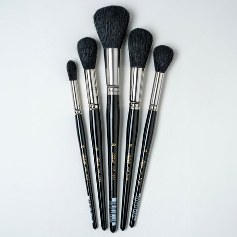 Silver Mop™ 5pc Black Round Mop Set | Short Handle | MP-5664S - Short Handle Black Mops
