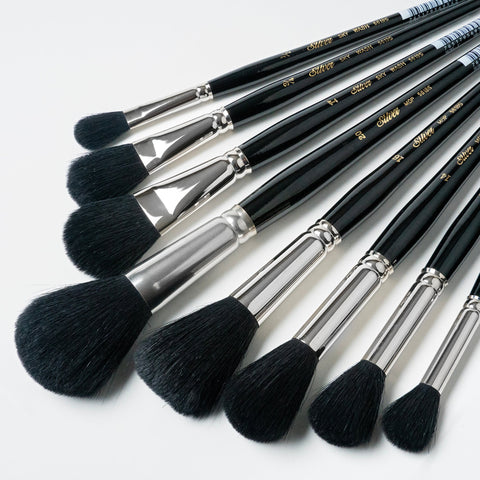 Silver Mop™ 8pc Black Round & Oval Mop Set | Short Handle | MP-5665S - Short Handle Round and Oval Black Mops