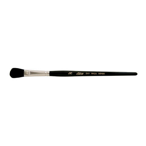 Silver Mop™ Black Oval Paintbrush | Short Handle | 5619S - Size 1/2
