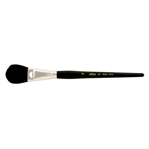 Silver Mop™ Black Oval Paintbrush | Short Handle | 5619S - Size 1 Inch