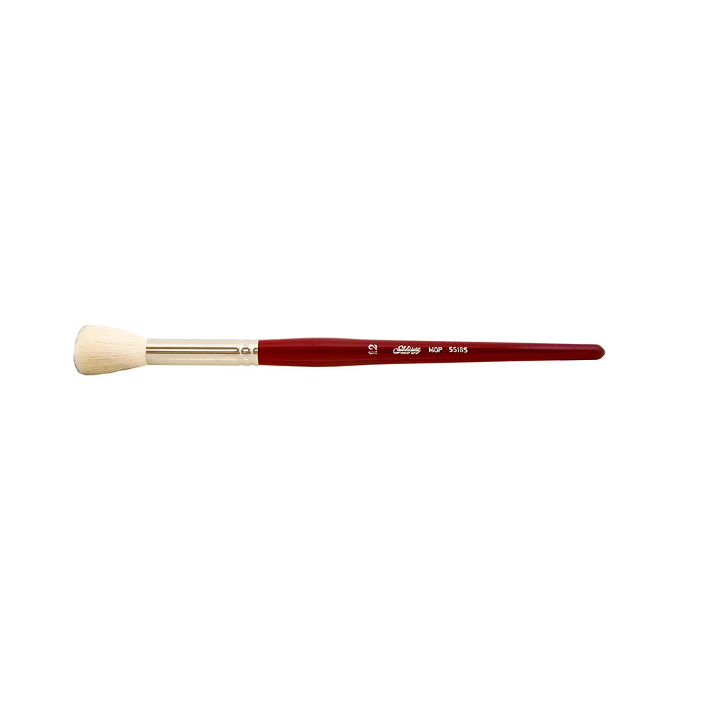 Silver Mop™ White Round Paintbrush | Short Handle | 5518S - Size 12