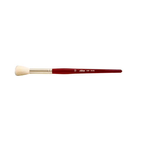 Silver Mop™ White Round Paintbrush | Short Handle | 5518S - Size 12