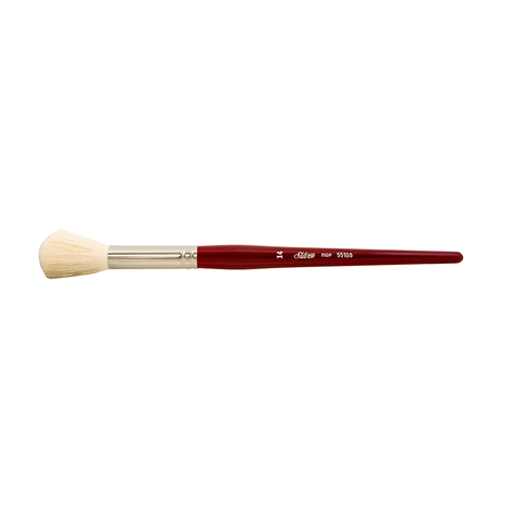 Silver Mop™ White Round Paintbrush | Short Handle | 5518S - Size 14