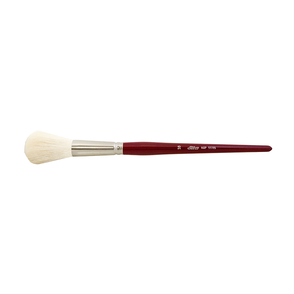Silver Mop™ White Round Paintbrush | Short Handle | 5518S - Size 16